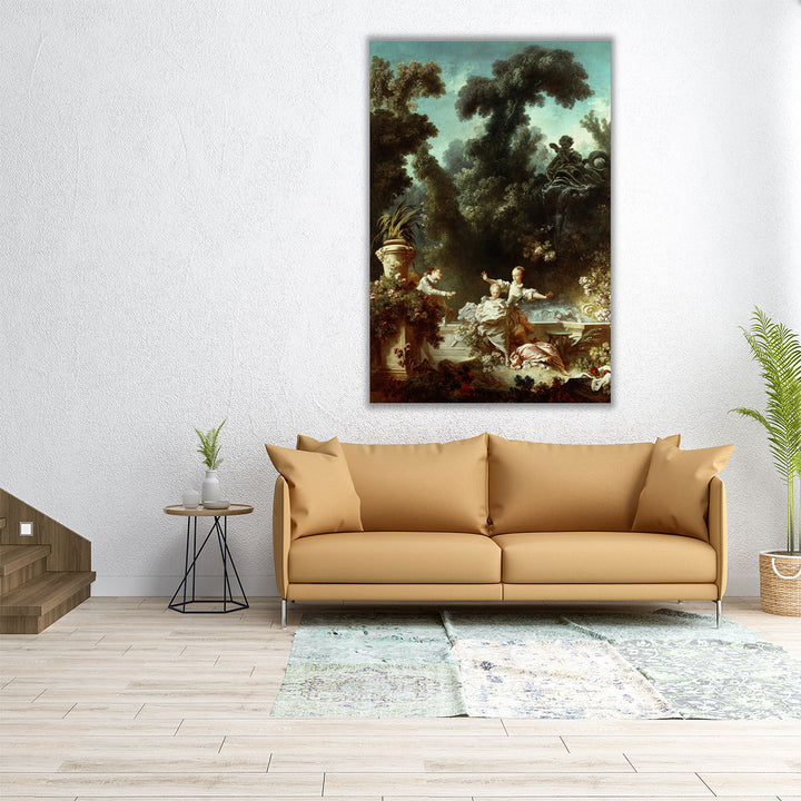 The Progress of Love, The Pursuit - Canvas Print Wall Art