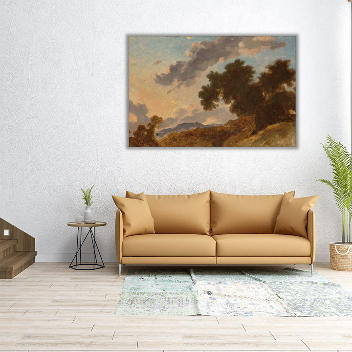 Mountain Landscape at Sunset - Canvas Print Wall Art