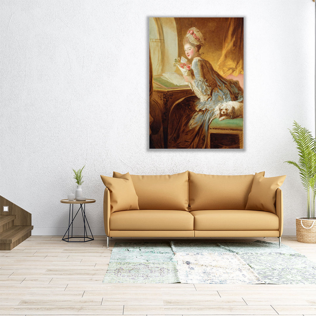 The Love Letter Jean-Honoré Fragonard - Canvas Print Wall Art