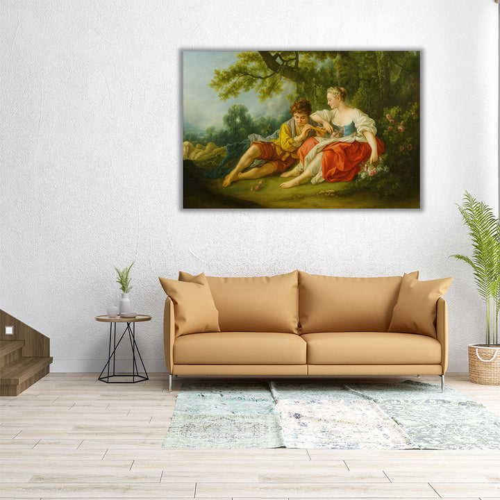 Shepherd Piping to a Shepherdess - Canvas Print Wall Art