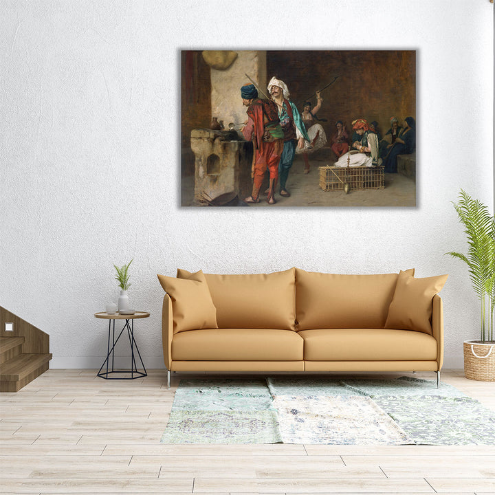 Cafe House, Cairo, Casting Bullets - Canvas Print Wall Art