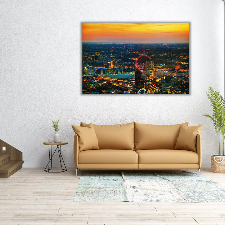 London City at the Sunset Time - Canvas Print Wall Art