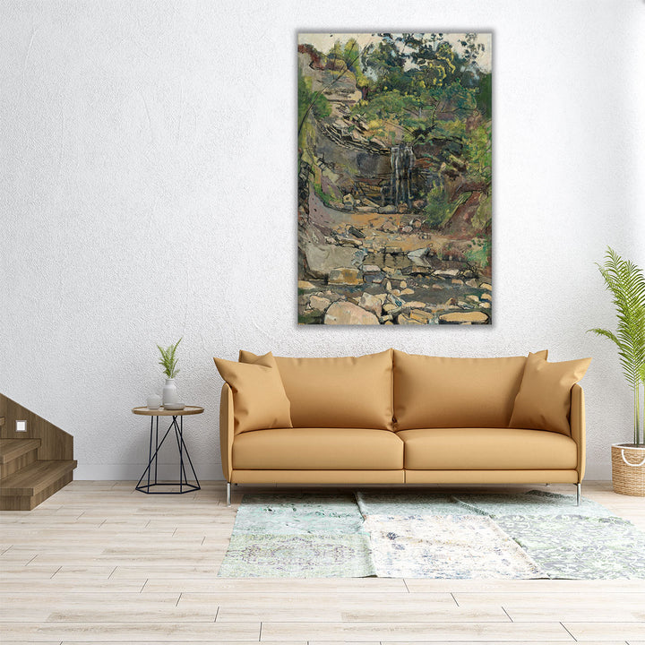 Waterfall in the Savoy Region - Canvas Print Wall Art