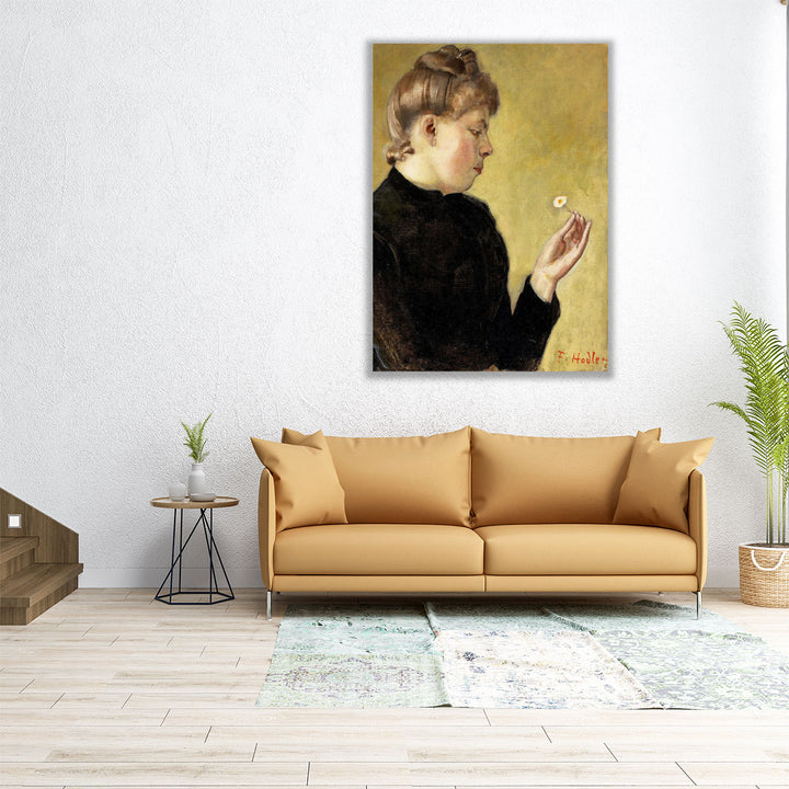 Bertha Stucki with Flowers, 1891 - Canvas Print Wall Art