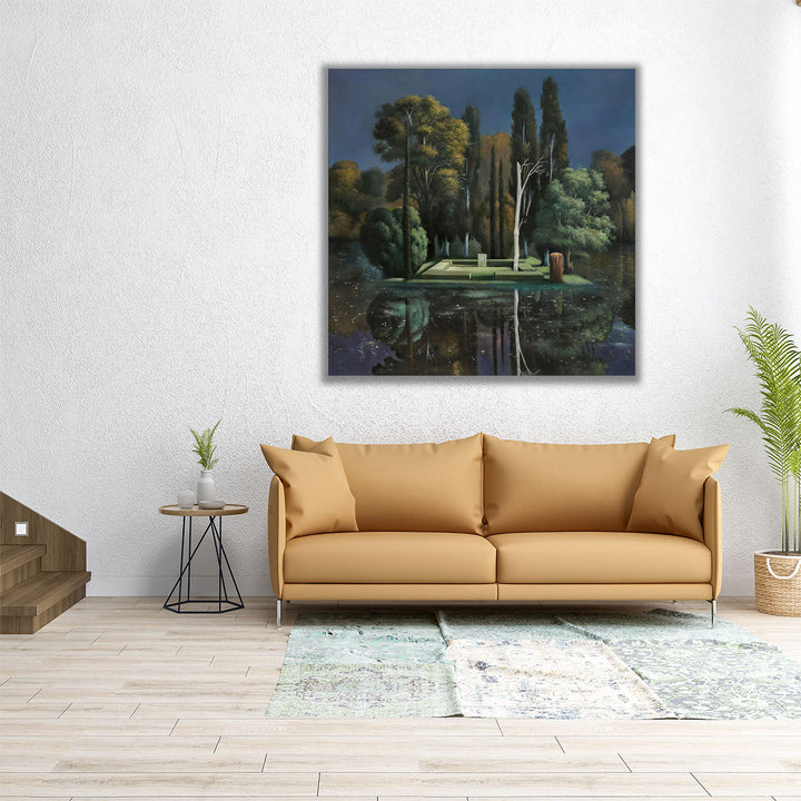 Arnold Bocklin Tombstone - Canvas Print Wall Art