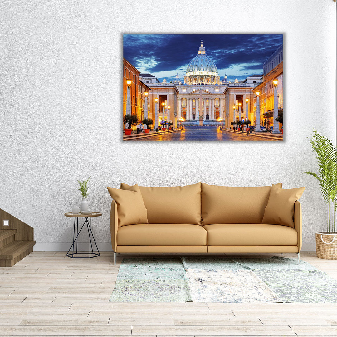 The Papal Basilica of Saint Peter in The Vatican - Canvas Print Wall Art