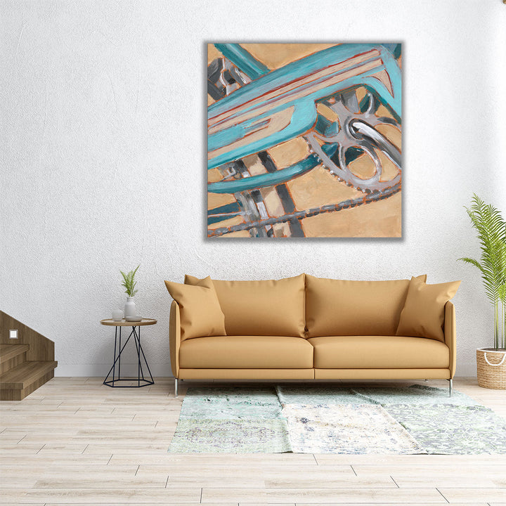 Retro Cycle III - Canvas Print Wall Art