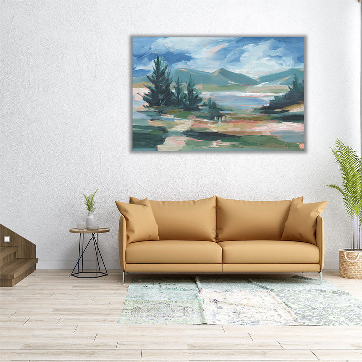 Pastel Lake View I - Canvas Print Wall Art