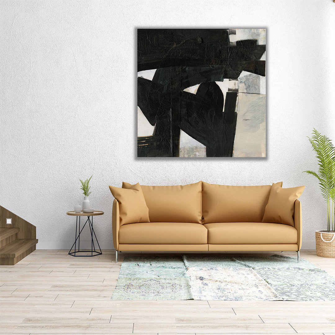 Deconstructed Ebony III - Canvas Print Wall Art