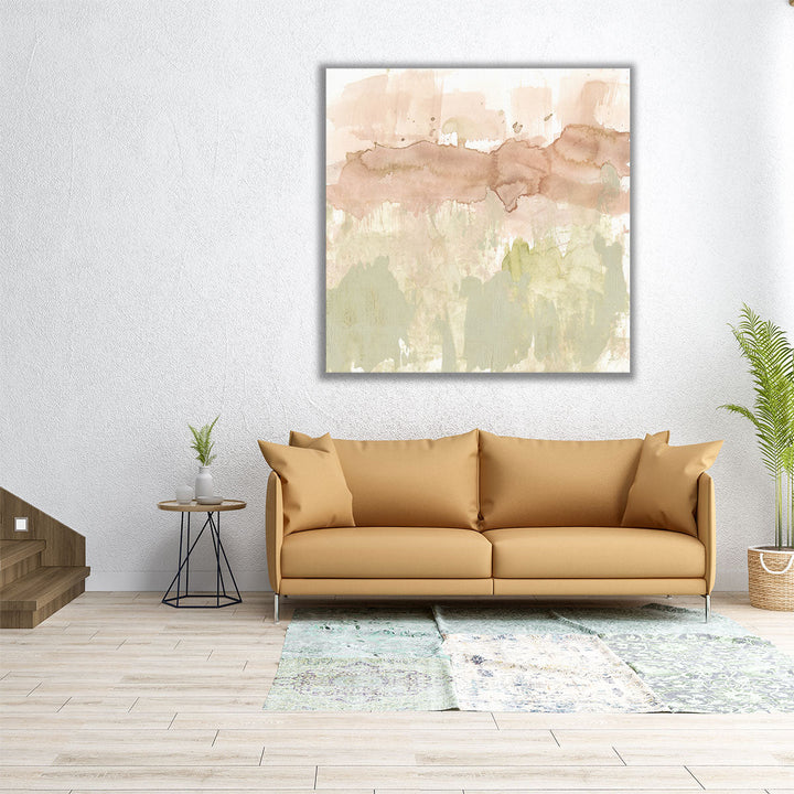 Dusty Blush and Olive II - Canvas Print Wall Art