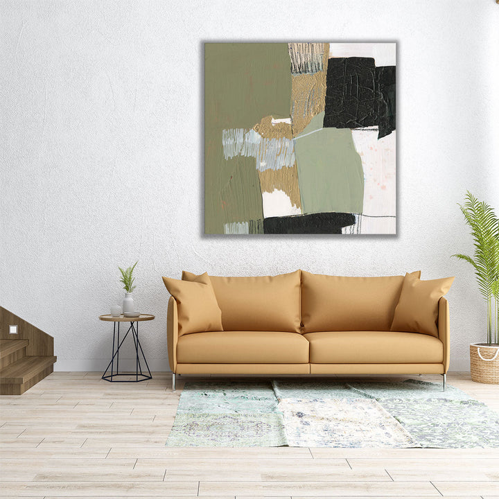 Olive Black & Gold II - Canvas Print Wall Art