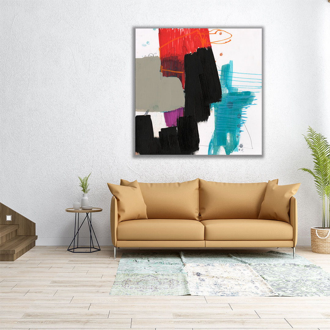 Primary Action VI - Canvas Print Wall Art