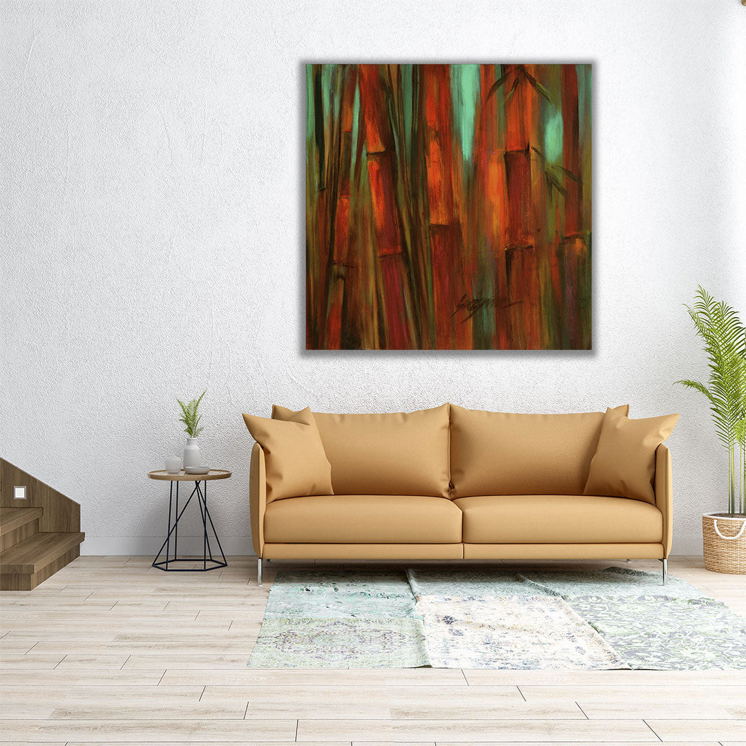 Sunset Bamboo II - Canvas Print Wall Art