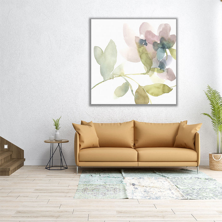 Sweet Petals and Leaves II - Canvas Print Wall Art