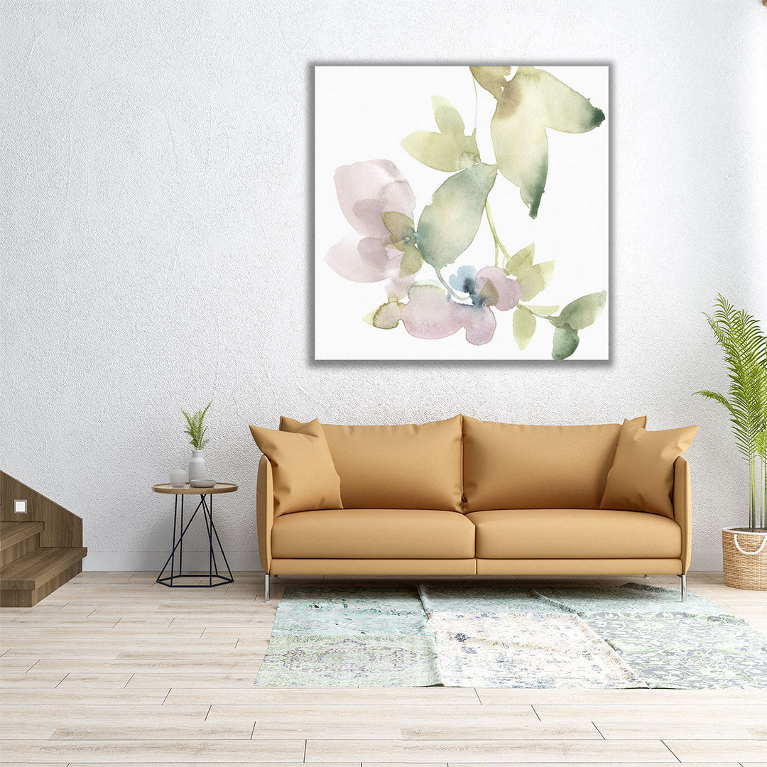 Sweet Petals and Leaves V - Canvas Print Wall Art