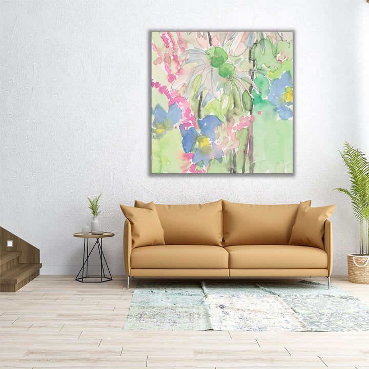 Watercolor Floral Accent I - Canvas Print Wall Art