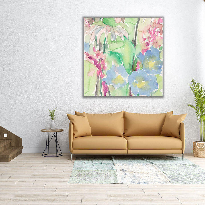 Watercolor Floral Accent II - Canvas Print Wall Art