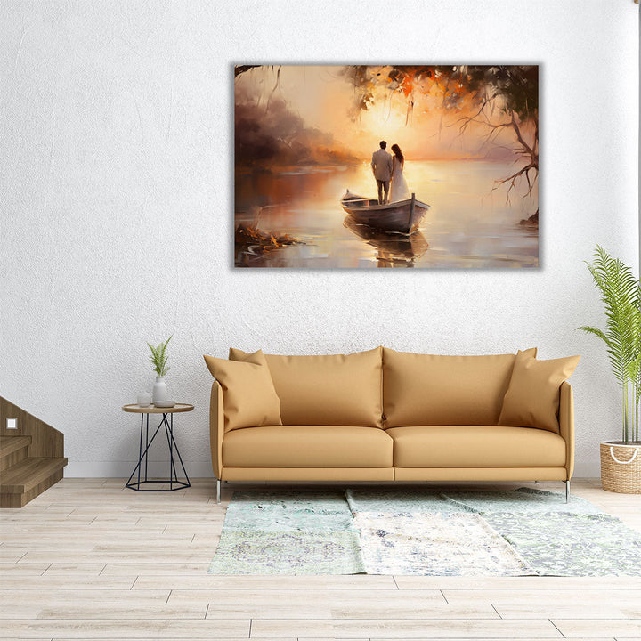 Whispers of Love at The Sea - Canvas Print Wall Art