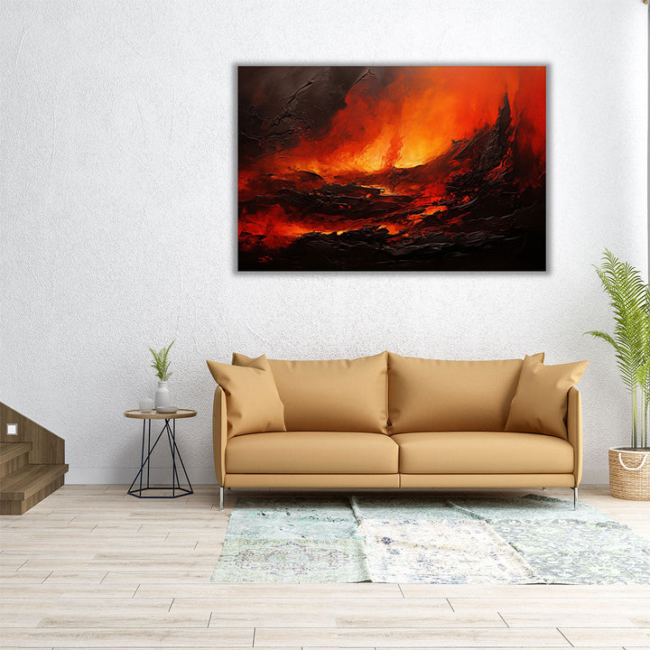 Angry Volcano - Canvas Print Wall Art