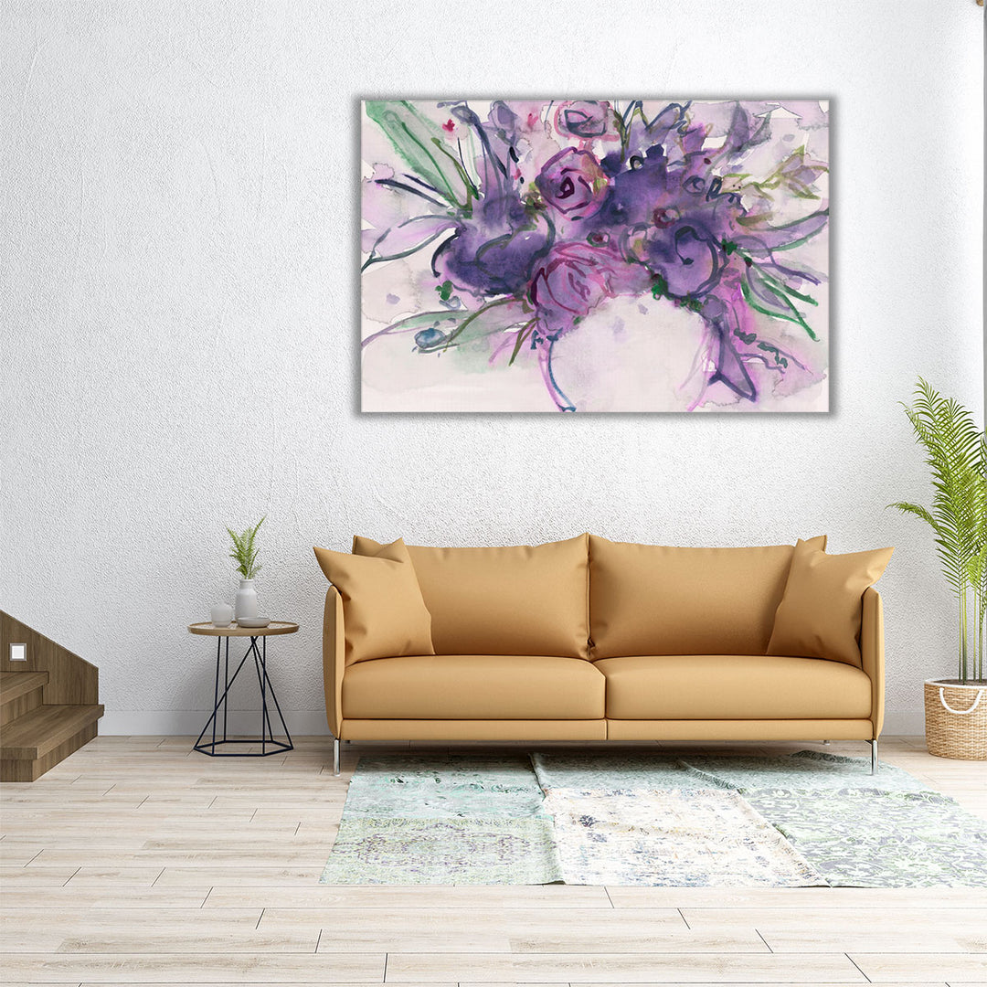 Lavender Floral Splendor I - Canvas Print Wall Art