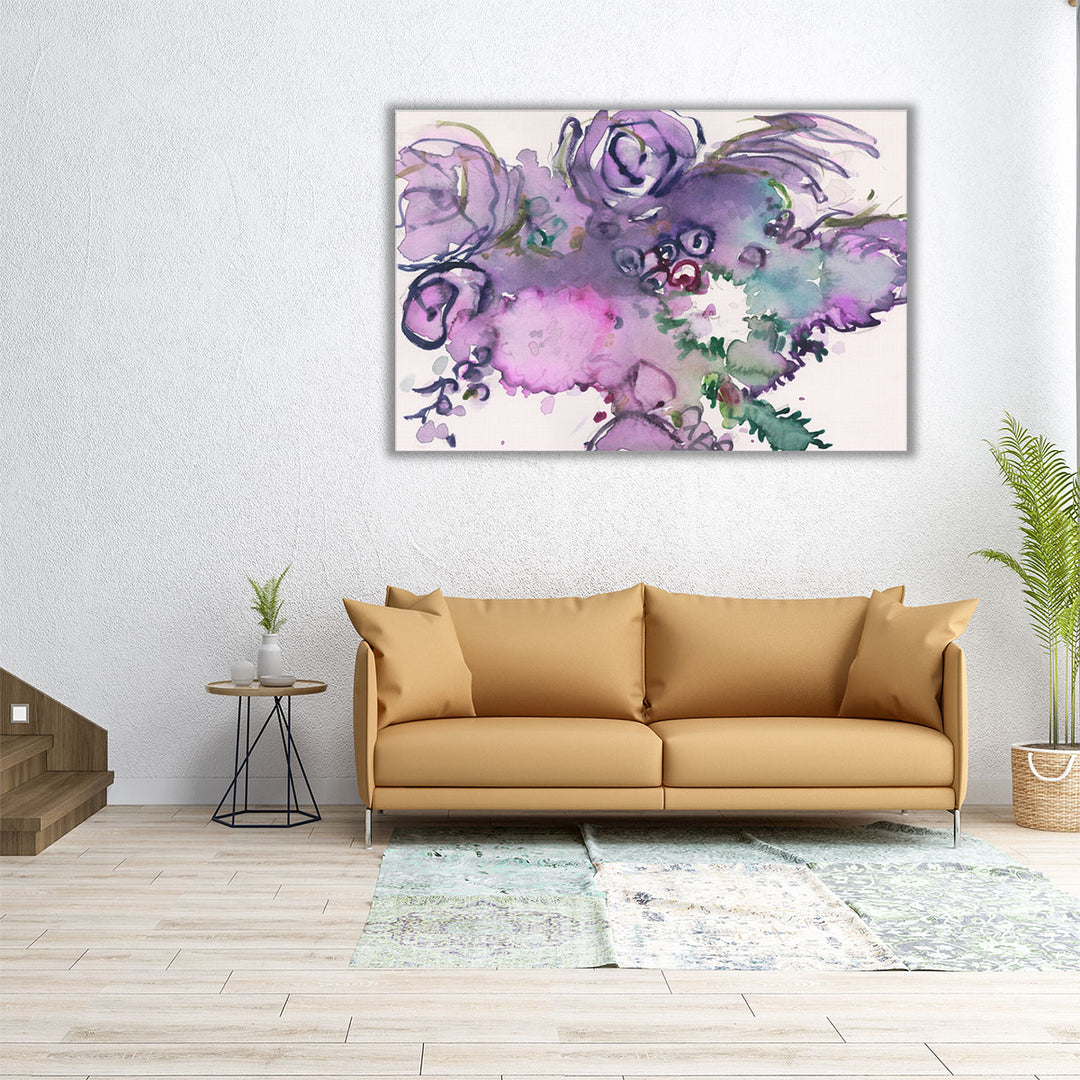 Lavender Floral Splendor II - Canvas Print Wall Art