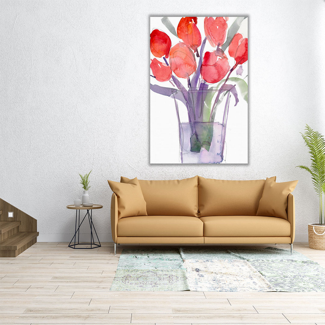 My Red Tulips I - Canvas Print Wall Art