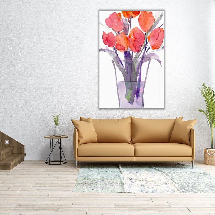 My Red Tulips II - Canvas Print Wall Art