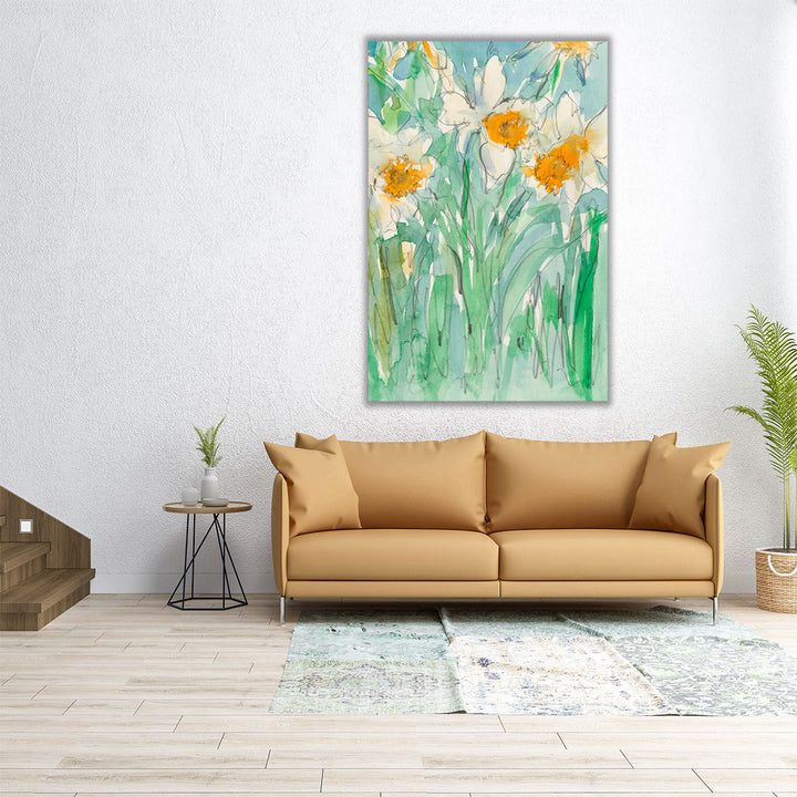 Daffodils Stems II - Canvas Print Wall Art