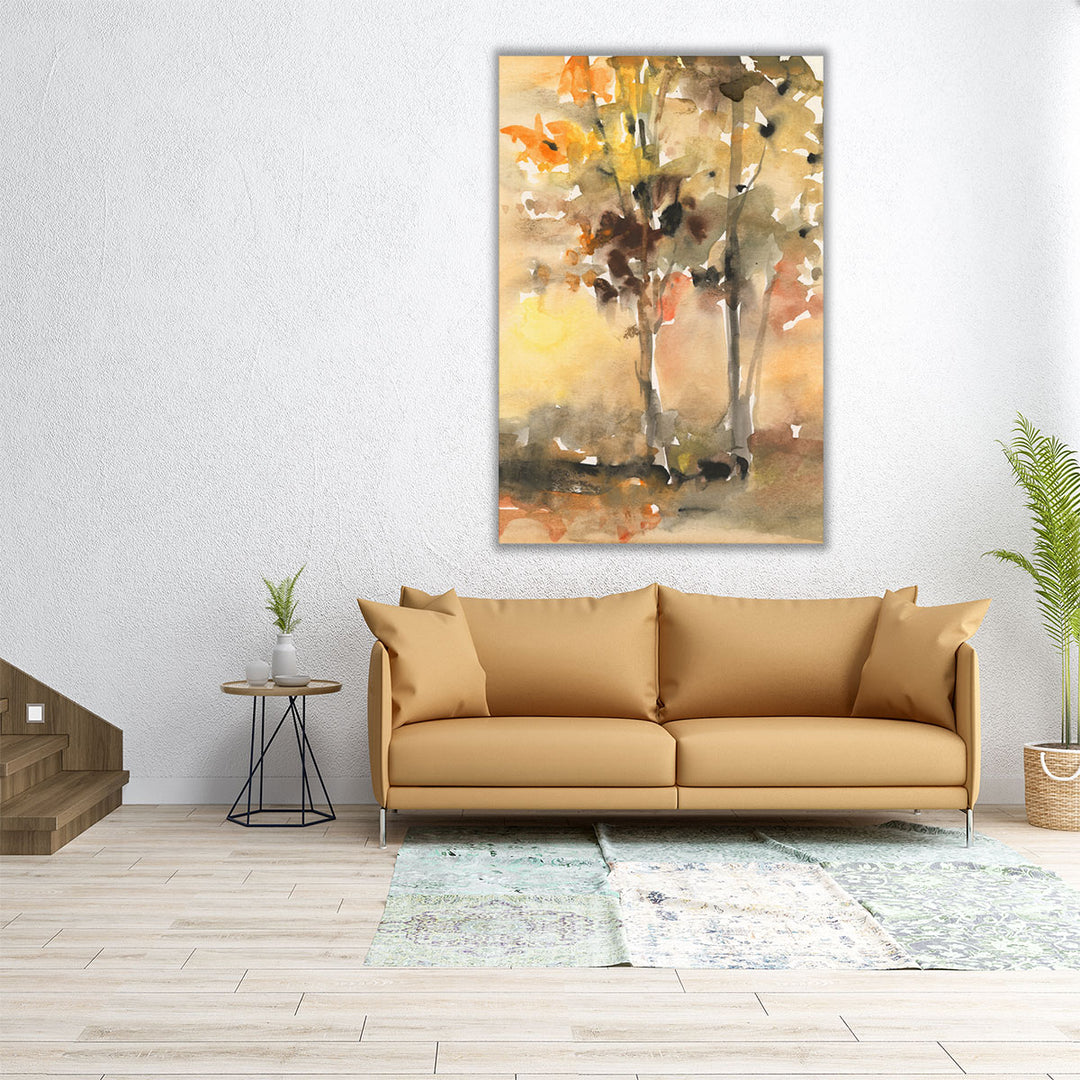 Fall Foliage Watercolor II - Canvas Print Wall Art