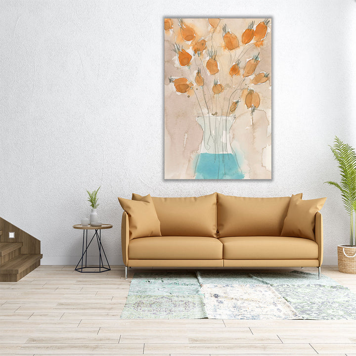 Poppy Vase I - Canvas Print Wall Art