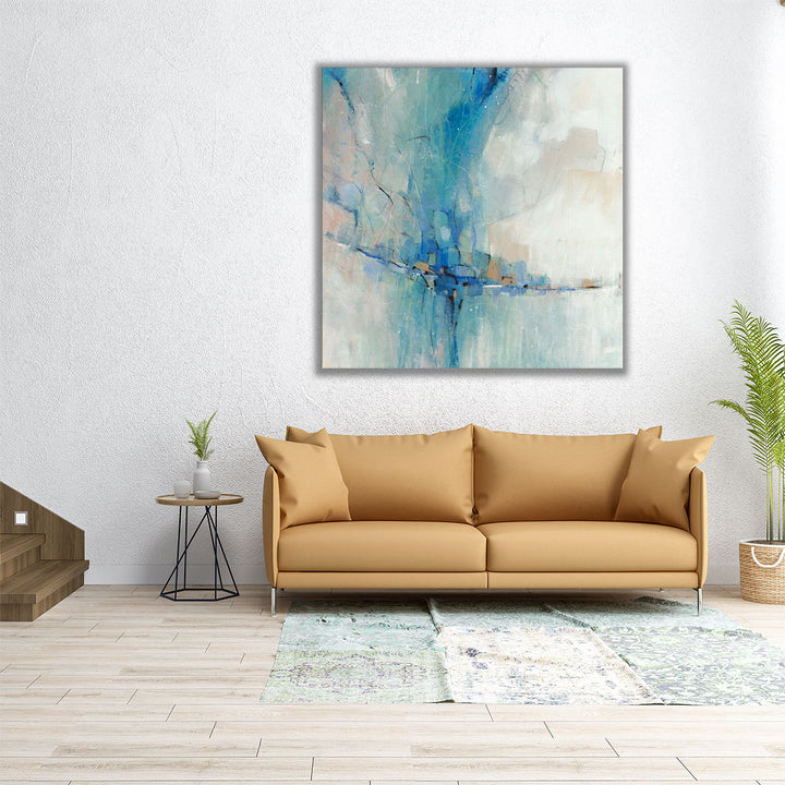 Blue Stone Abstract I - Canvas Print Wall Art