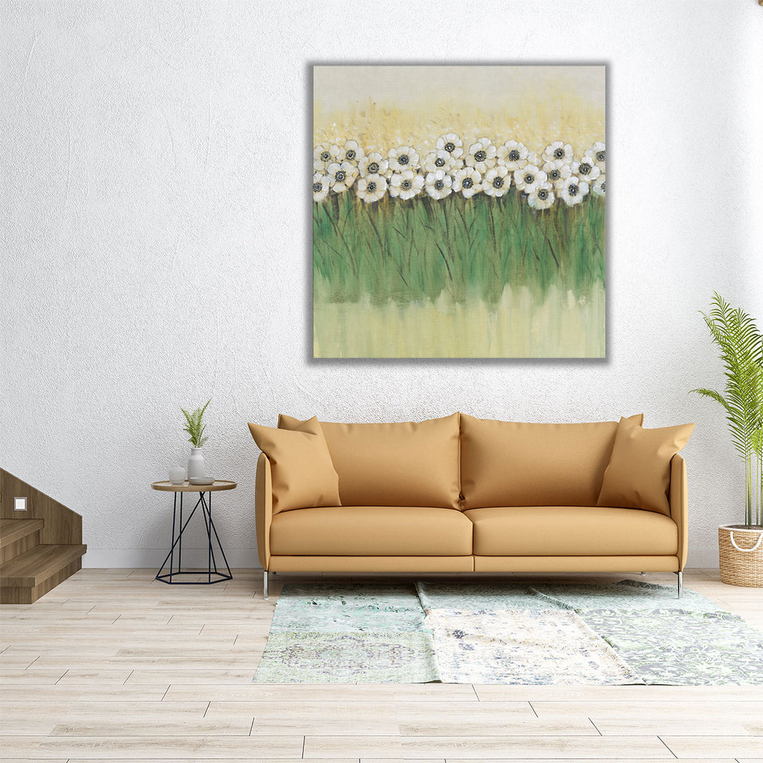 Rows of Flowers II - Canvas Print Wall Art