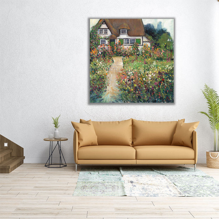 Garden Cottage II - Canvas Print Wall Art