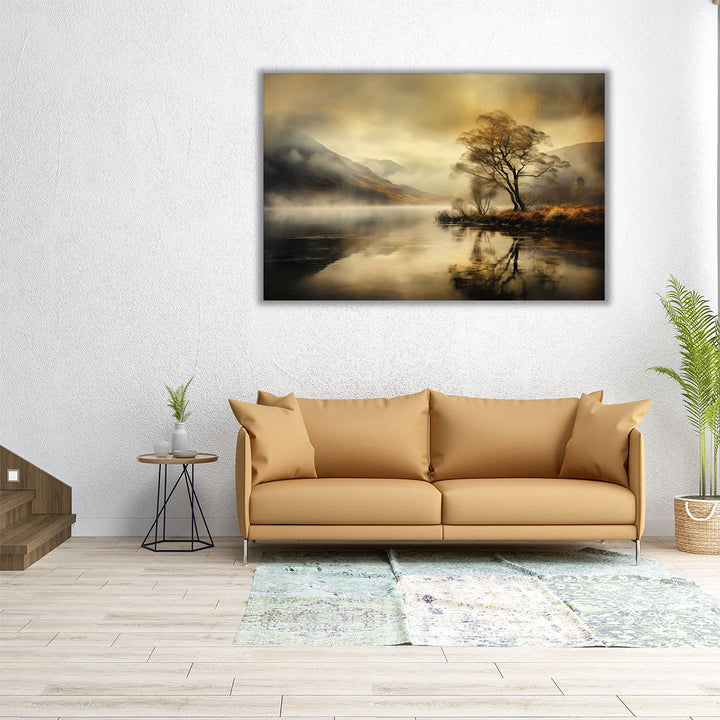 Cloudy Lake Dream - Canvas Print Wall Art