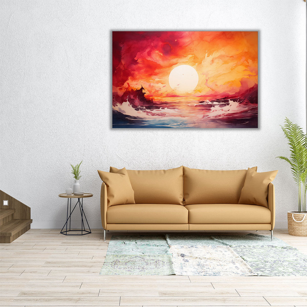 Angry Ocean - Canvas Print Wall Art