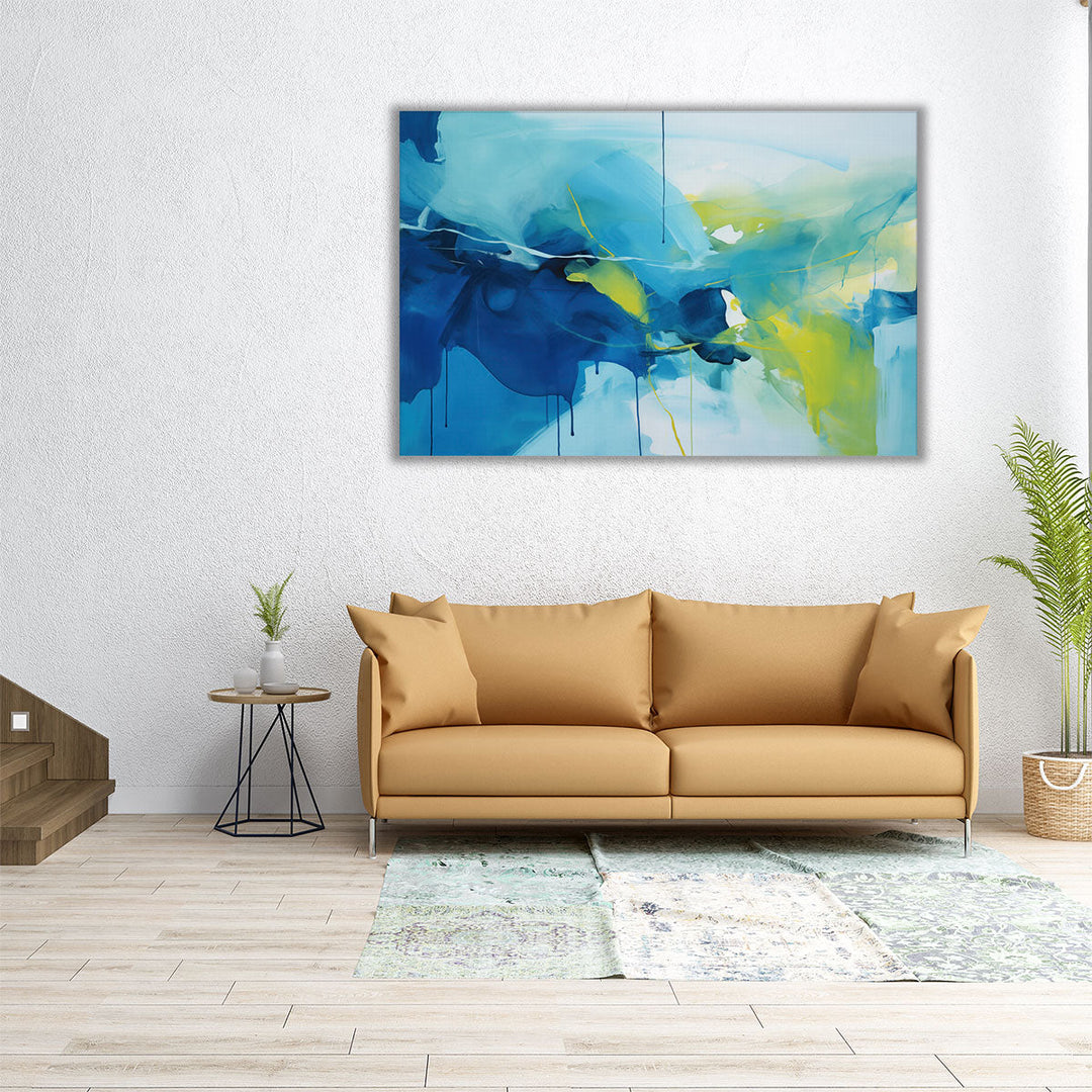 Blue Green Bliss - Canvas Print Wall Art