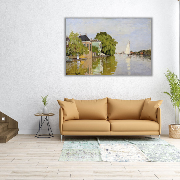 Houses on the Achterzaan, 1871 - Canvas Print Wall Art