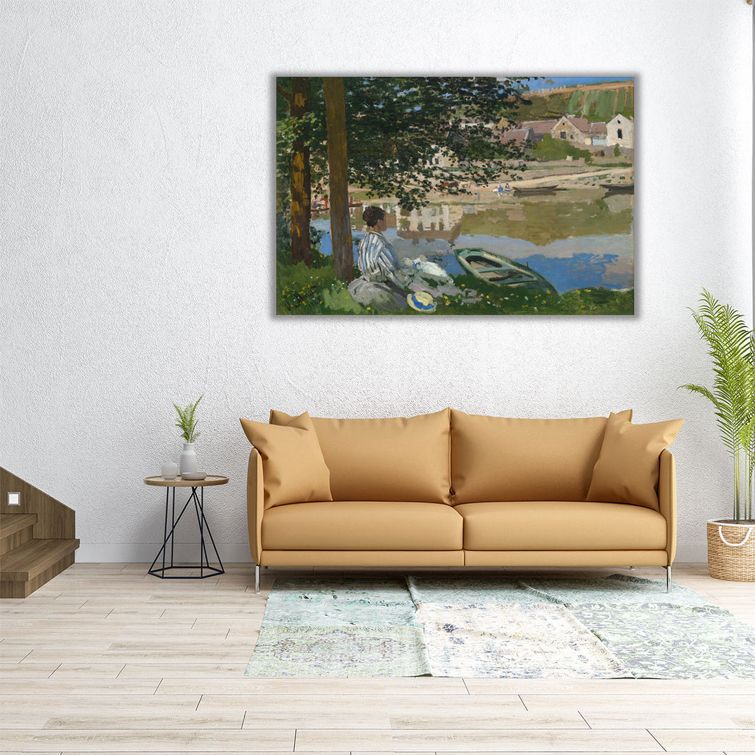 On the Bank of the Seine - Canvas Print Wall Art