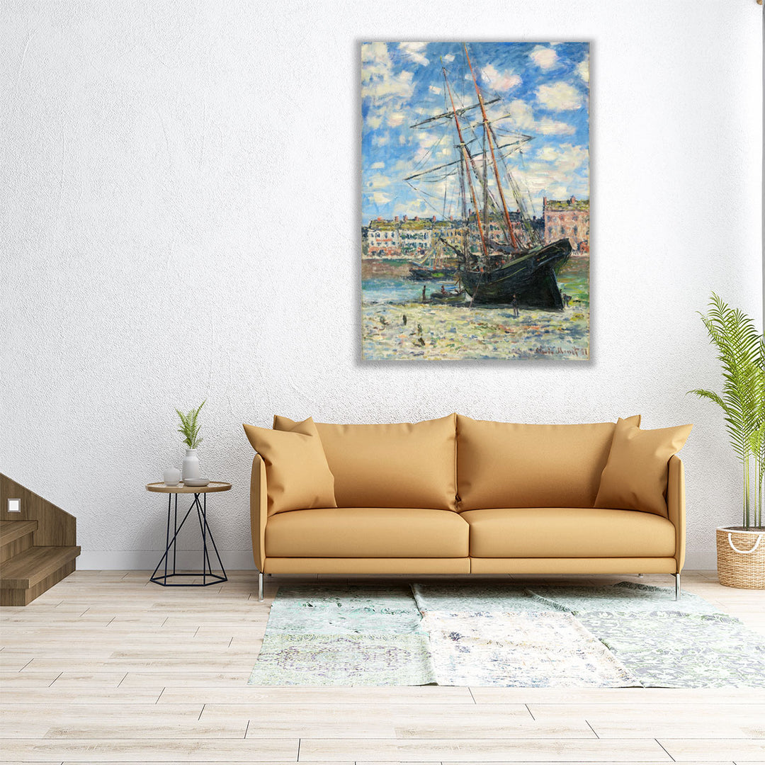 Boat Lying at Low Tide, 1881 - Canvas Print Wall Art