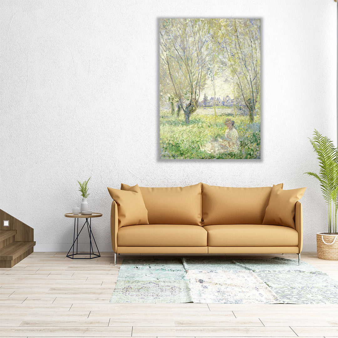 Woman Seated under the Willows, 1880 - Canvas Print Wall Art