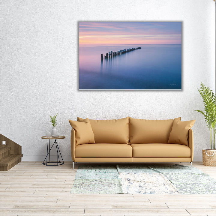 Lake Superior Old Pier IV - Canvas Print Wall Art