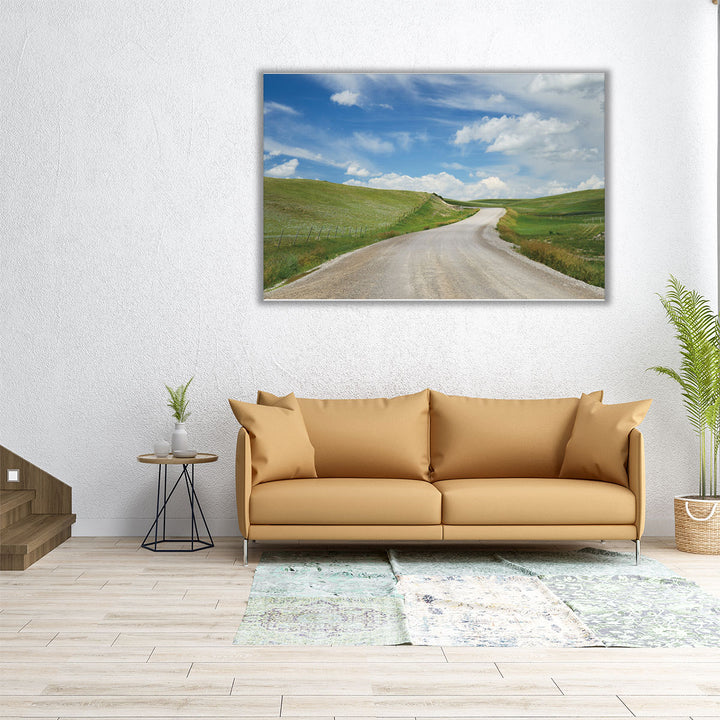 Gravel Road Near Choteau Montana I - Canvas Print Wall Art