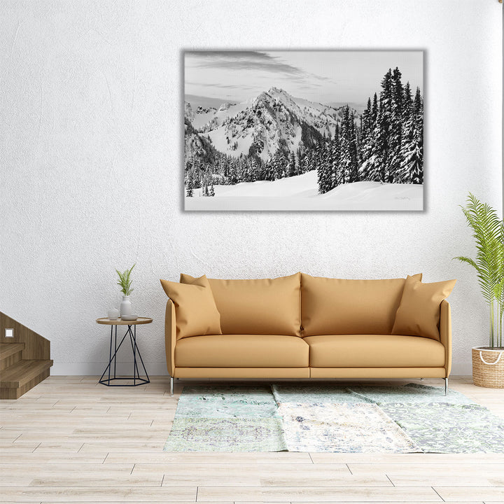 Tatoosh Range Black and White - Canvas Print Wall Art