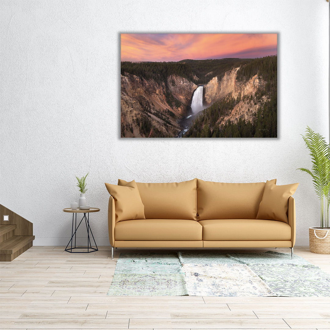 Lower Falls of the Yellowstone River I - Canvas Print Wall Art