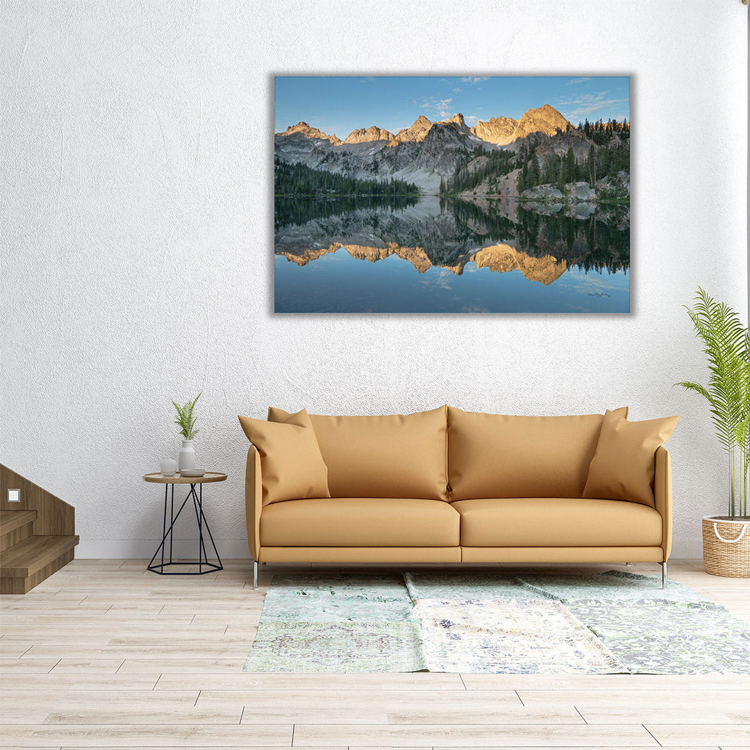 Alice Lake Sawtooh Mountains Idaho - Canvas Print Wall Art