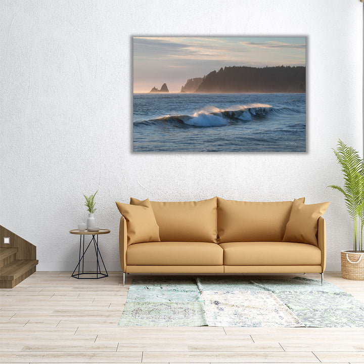 Rialto Beach Waves - Canvas Print Wall Art