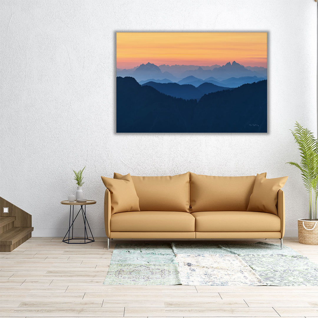 Twilight Over North Cascades - Canvas Print Wall Art