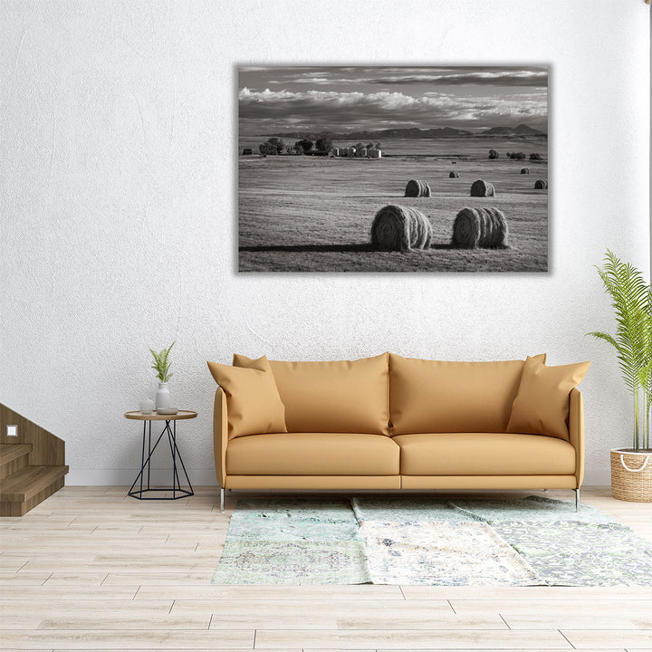 Montana Hay Bales - Canvas Print Wall Art