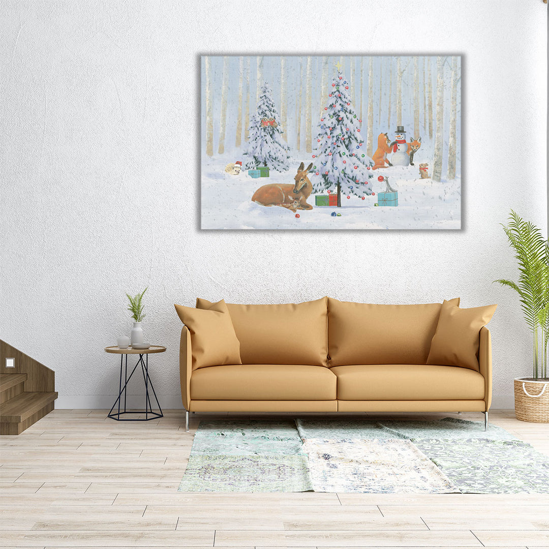 Christmas Critters Bright I - Canvas Print Wall Art