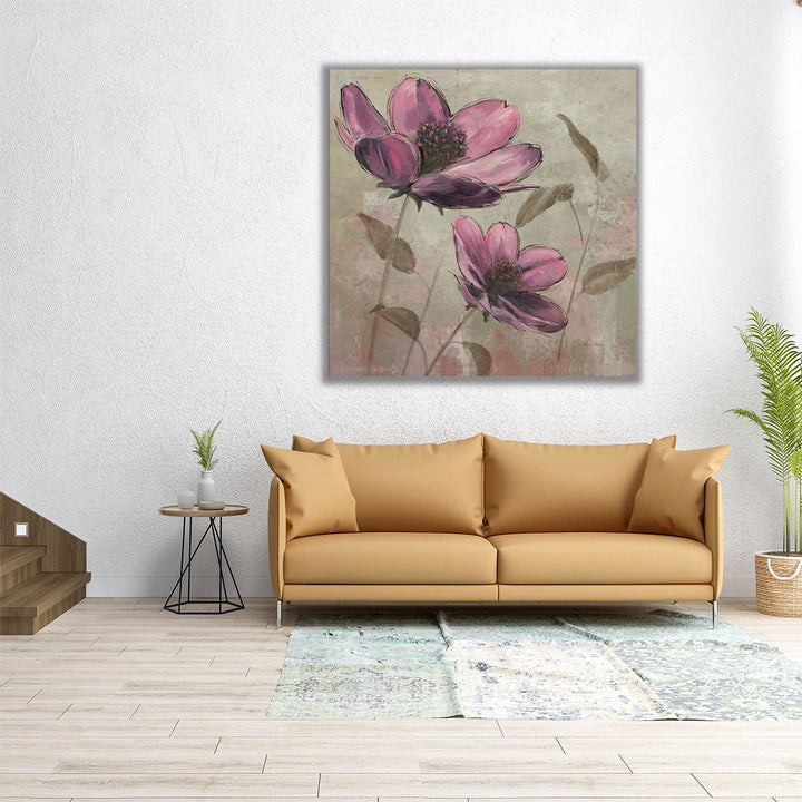 Plum Floral II - Canvas Print Wall Art